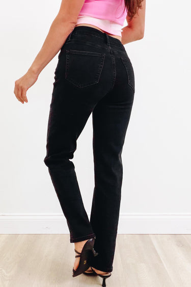 Hot Take By Denim BAR - Straight Leg Jeans - Black