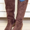 Juliette Sleek Western Tall Boots - Dark Brown