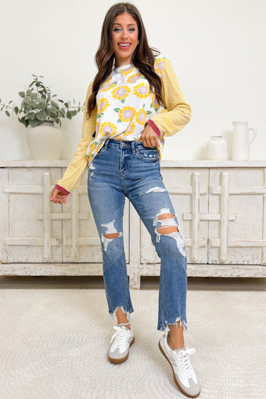 Hit The Jackpot By Mica - Straight Distressed Jeans