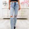 Shimmer Down Now By Mica - Distressed Embellished Jeans