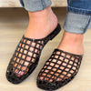 Wayne Lattice Weave Jelly Slip On - Black