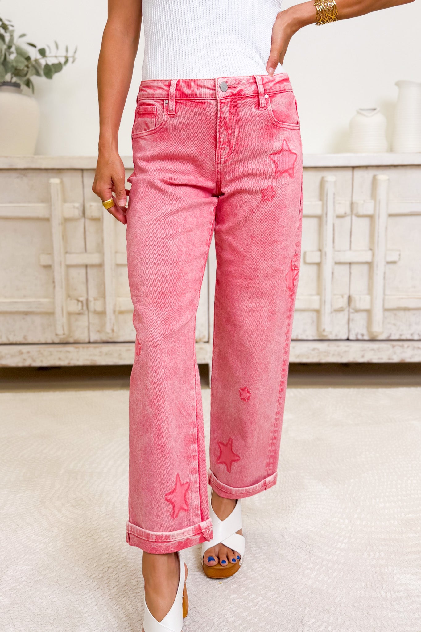 Galaxy Girl By Risen - Boyfriend Jeans - Taffy