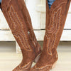 Tess Western Tall Boots - Brown