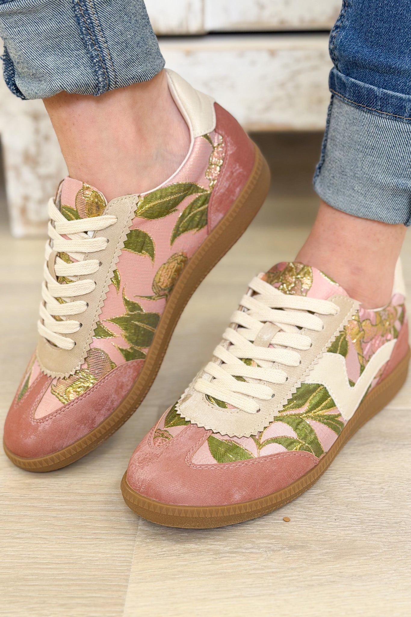 Kyla Floral Classic Low Top Sneakers