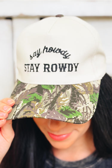 Say Howdy Stay Rowdy Trucker Hat - 4 Colors!