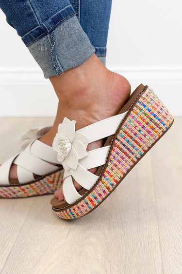 Corky's Heartbreaker Platform Sandals - White