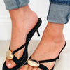 Royalty Gold Accent Heel - Black