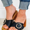 Jungle Buckle Platform Heels - Black