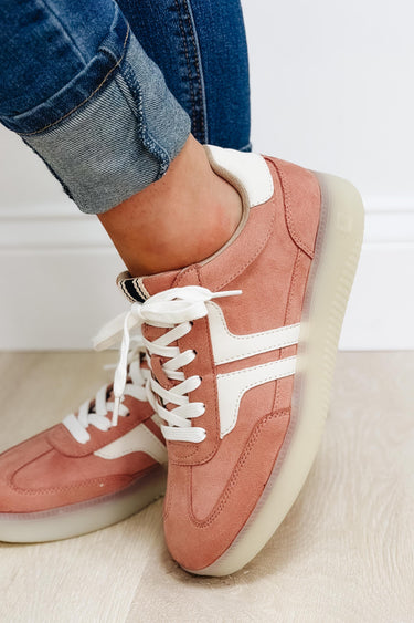 Shu Shop Poppy Sneakers - Dusty Pink Suede