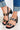 Malia Gold Embellish Block Heels - Black