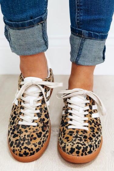 Xena Everyday Comfort Lace Up Sneaker - Leopard White