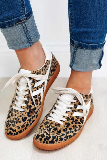 Xena Everyday Comfort Lace Up Sneaker - Leopard White