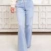 Coast Is Clear By Mica - Wide Leg Jogger Jeans - Light Denim
