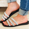 Mia Rhinestone Sandals - Black