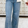 Spark Notes By Mica - Wide Leg Studded Jeans