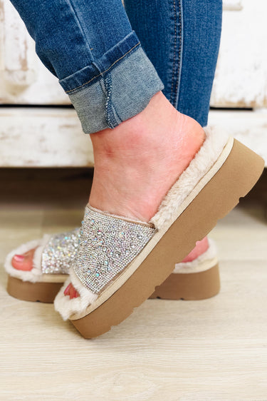Corky's Its Official Slides - Clear Rhinestone