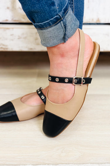 Corky's Poker Face Slingback Flats - Camel