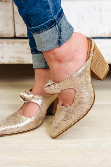 Corky's Knot Gonna Happen Heeled Mule - Gold