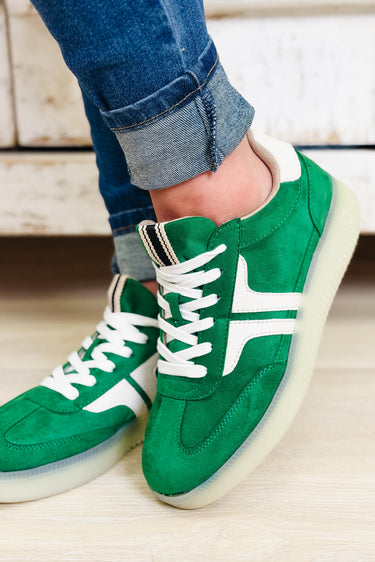 Shu Shop Poppy Sneakers - Green Suede