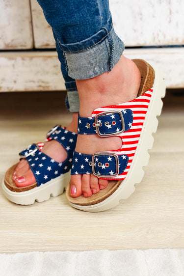 Corky's Rumor Has It Platform Sandals - Americana