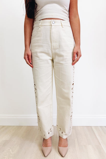 Greater Plan By Mystree - Floral Straight Leg Jeans - 2 Colors!