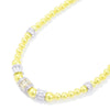 Let You Love Me Necklace - Silver Metallic Lime Punch