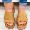 Earnest Braided Cork Platform Sandals - Tan