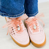 Giselle Suede Woven Sneakers - Pink