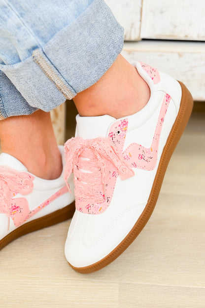 Great 5 Floral Sneakers - Light Pink