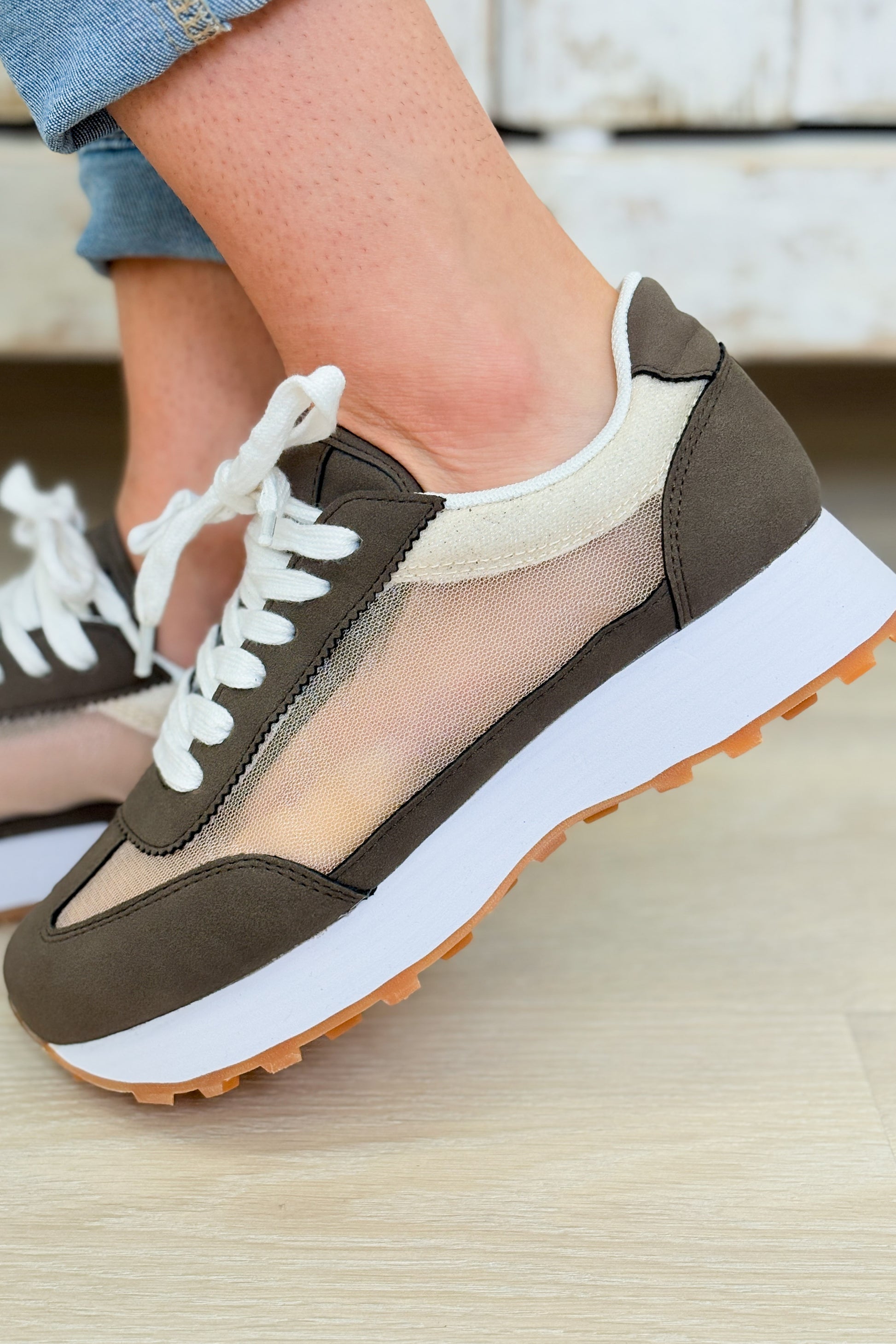Birdy Mesh Sporty Sneakers - Charcoal