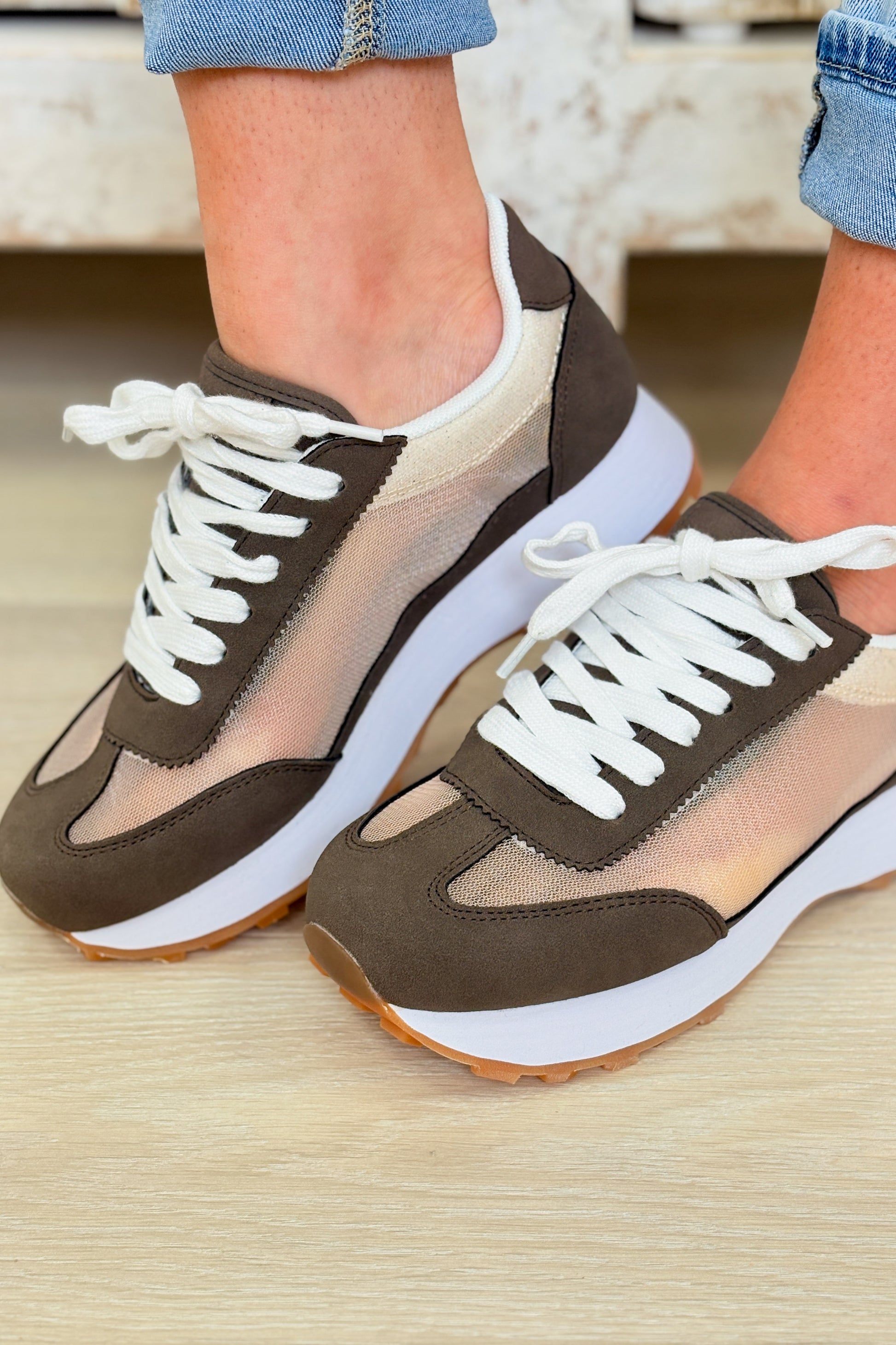 Birdy Mesh Sporty Sneakers - Charcoal