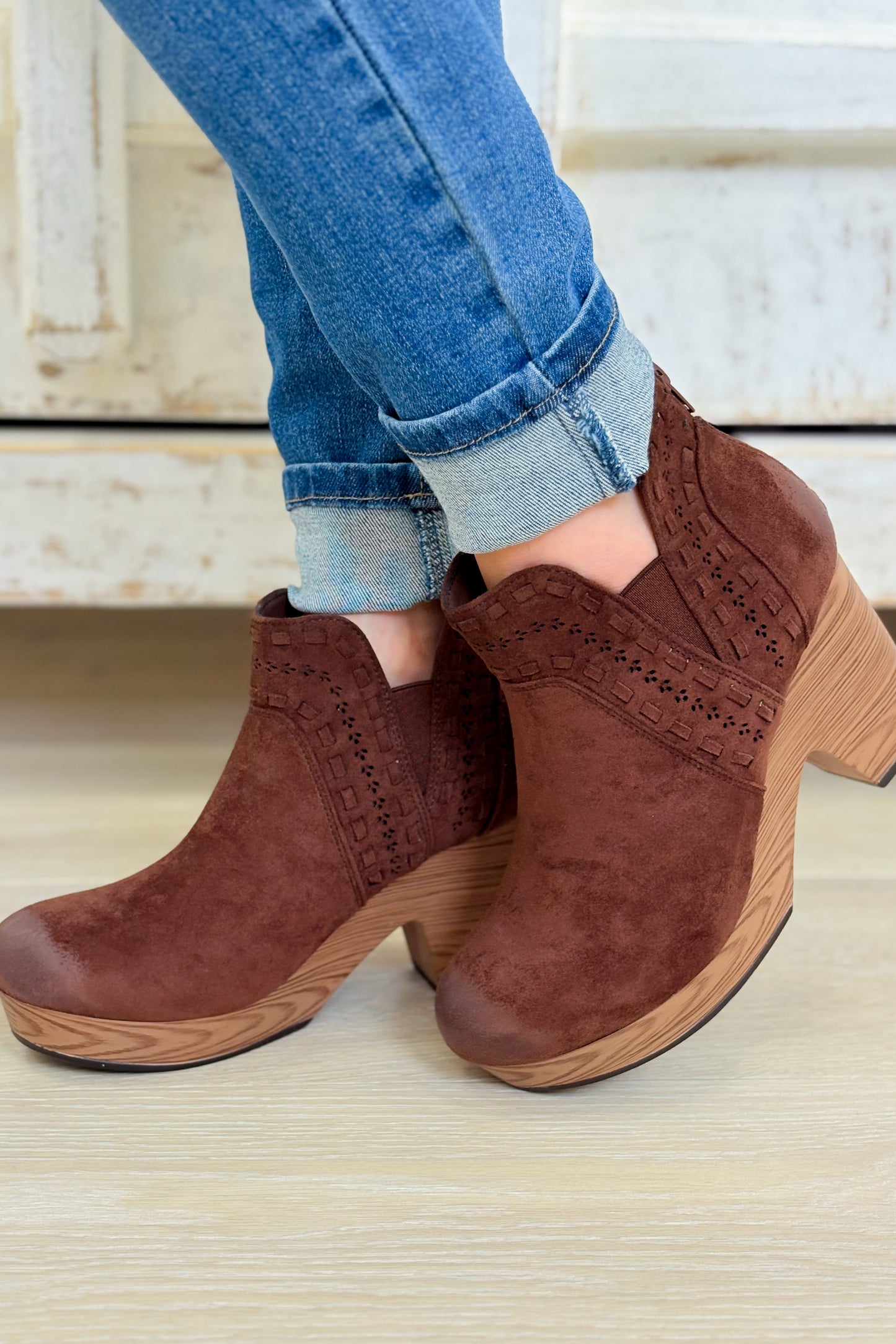 Pam Heeled Booties - Brown
