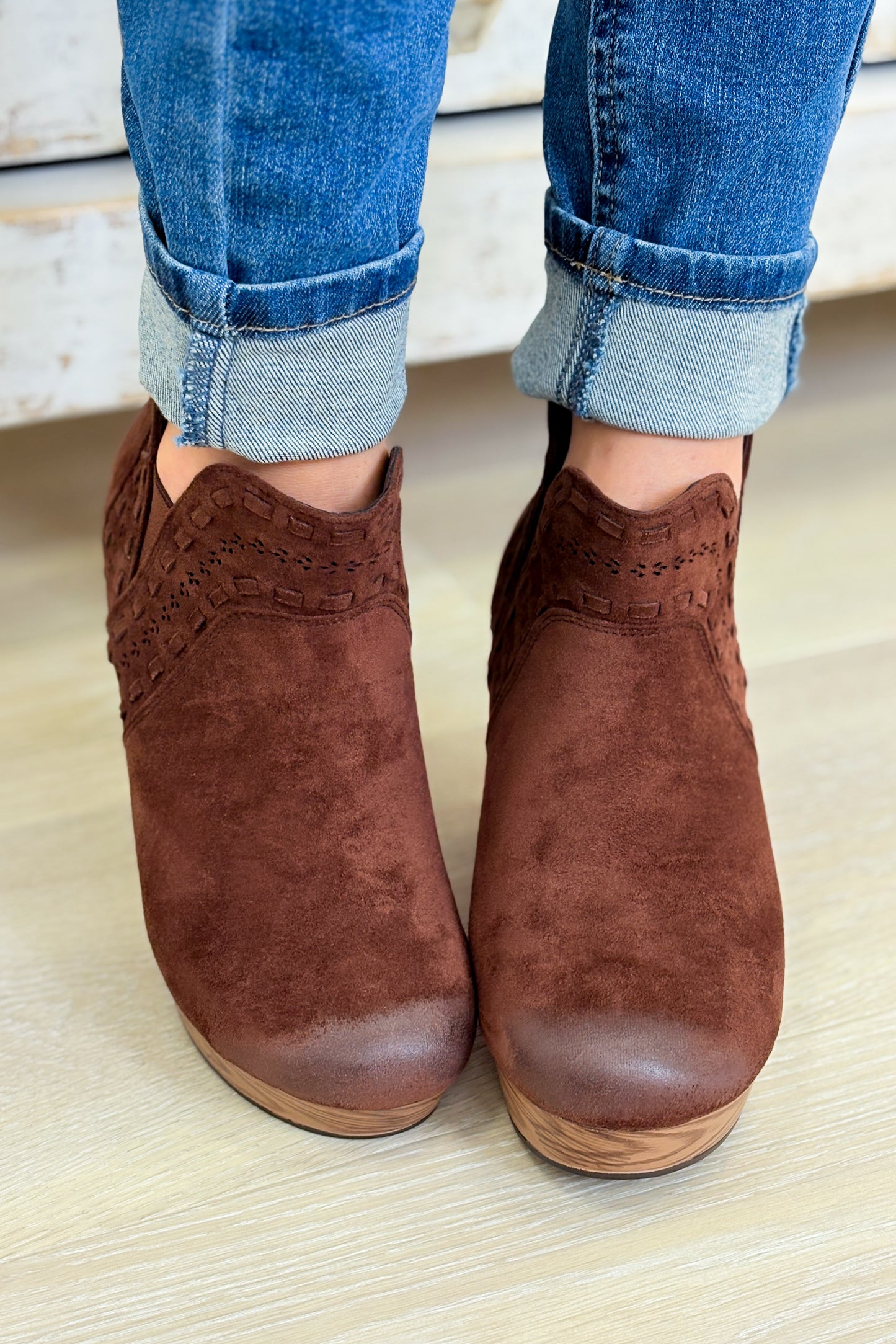 Pam Heeled Booties - Brown
