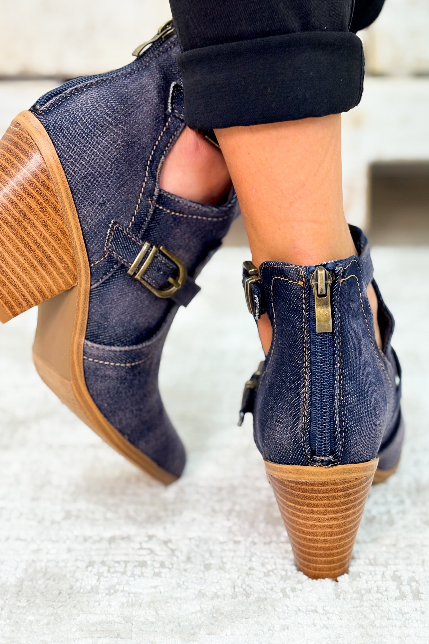 Corky's Girls Night Boots - Washed Blue Denim