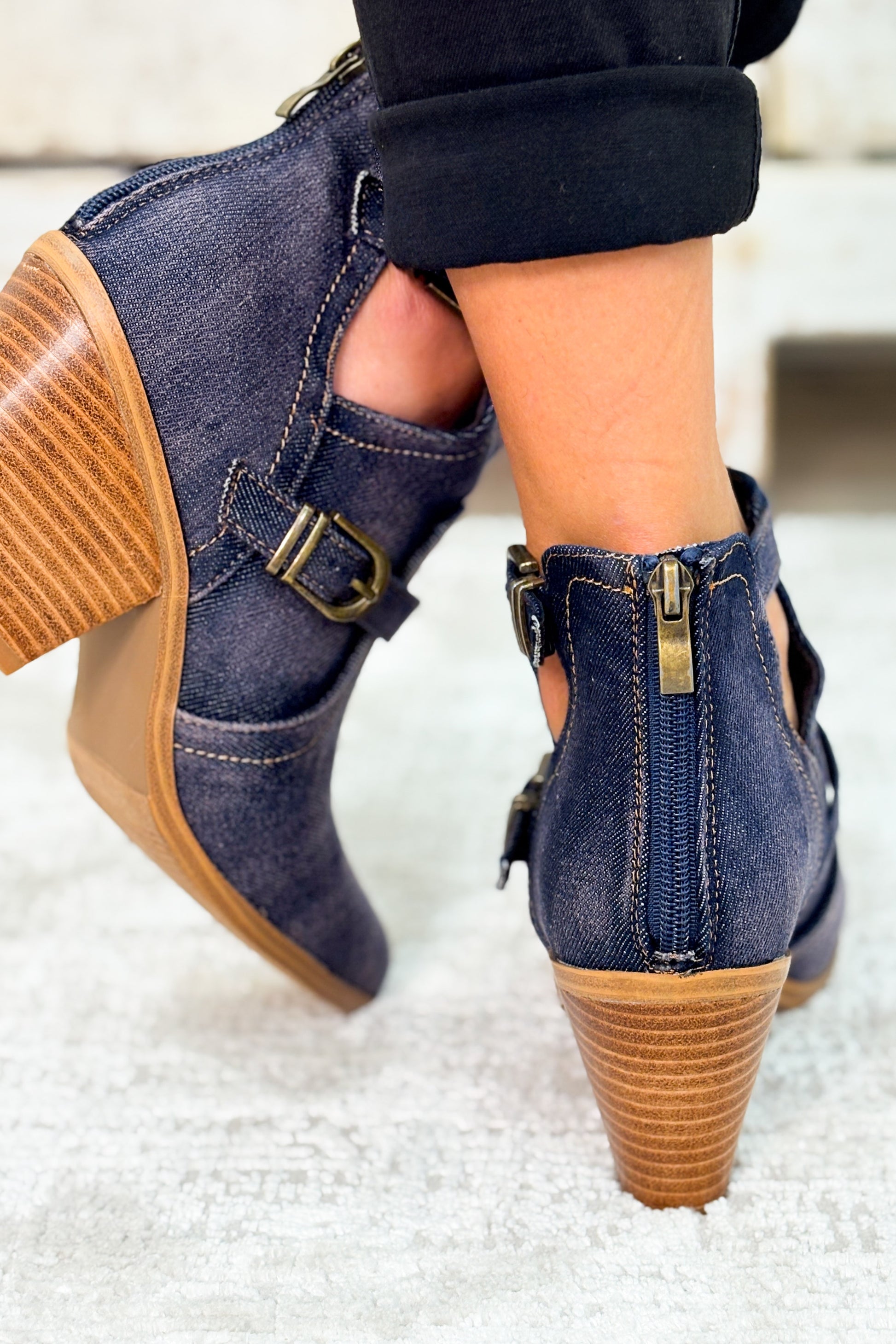 Corky's Girls Night Boots - Washed Blue Denim