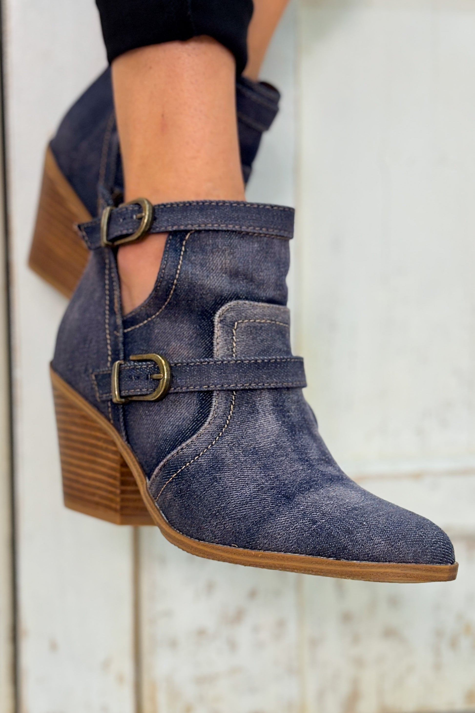 Corky's Girls Night Boots - Washed Blue Denim