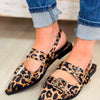 The Addison Double Buckle Flats - Leopard