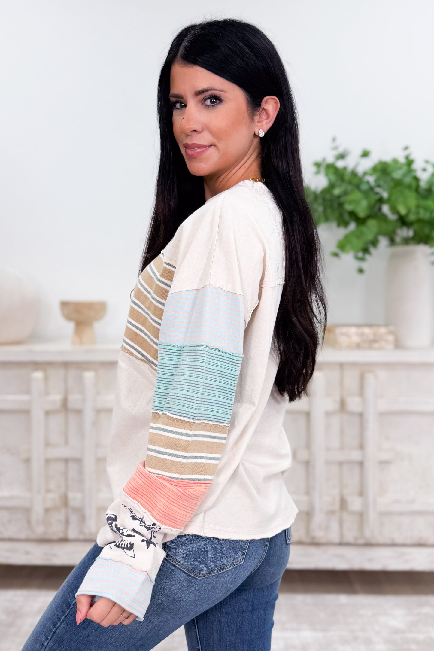 Smiling Bright Stripe Pullover - 2 Colors!