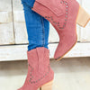Pandora Vintage Western Booties - Dusty Rose