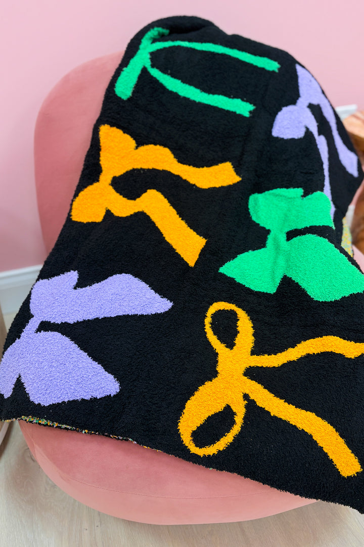 Bow Bewitched Blanket - Black