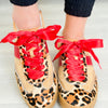 Dixie Side Strap Sneakers - Leopard Red
