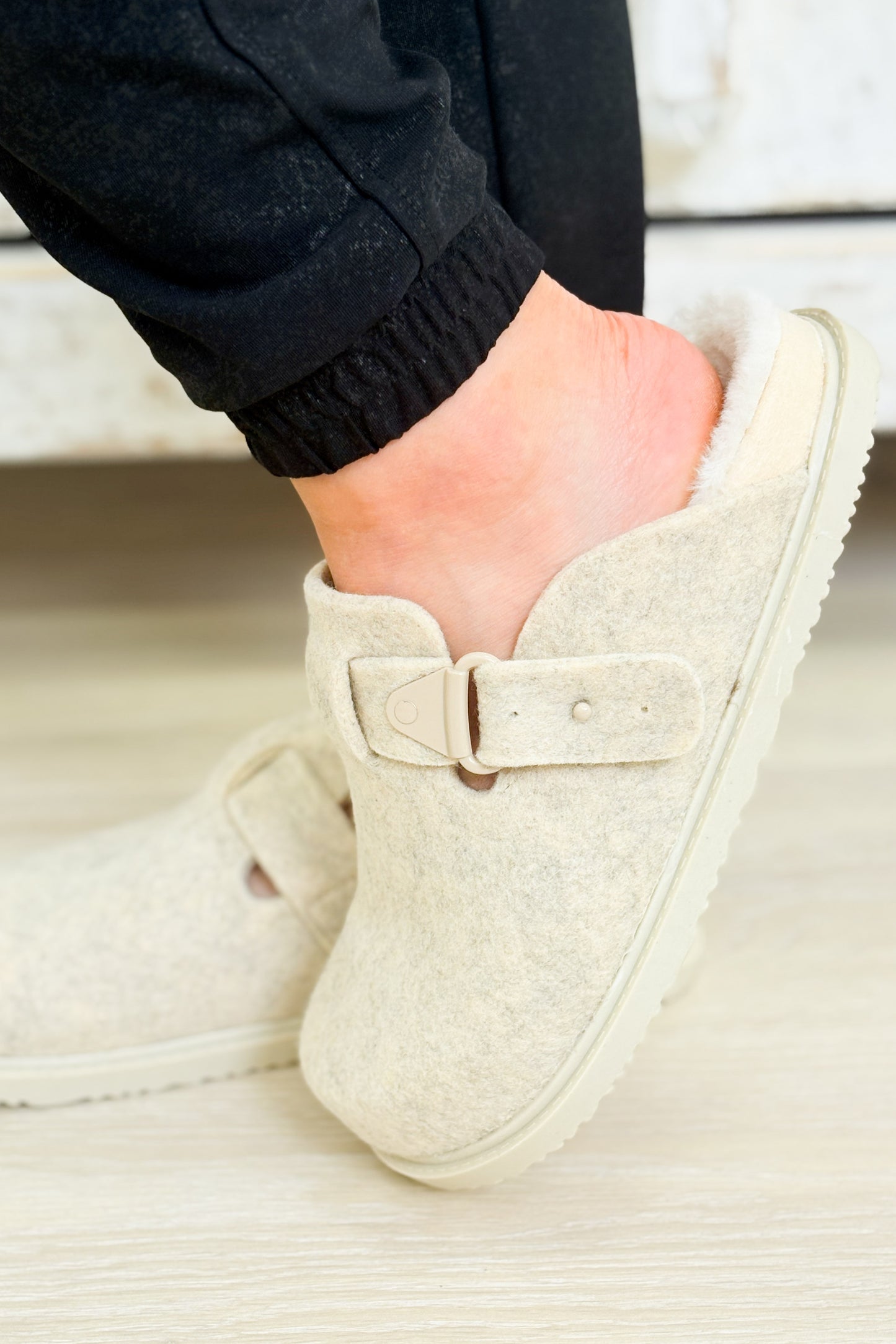 Portland Slip On Mules - Oatmeal