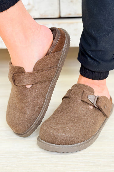 Portland Slip On Mules - Coffee