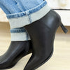 Cabernet Kitten Heel Ankle Booties - Black