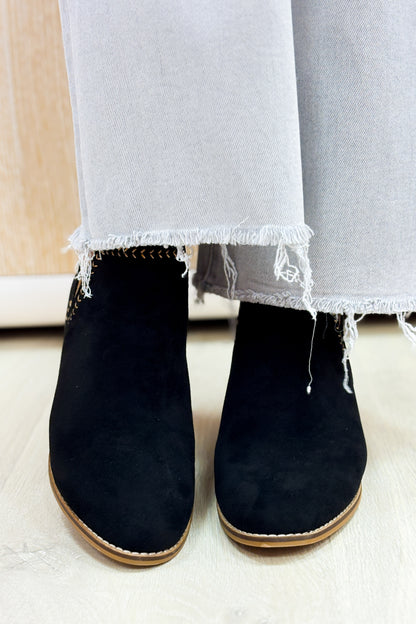 Corky's Bluffin Booties - Black Faux Suede