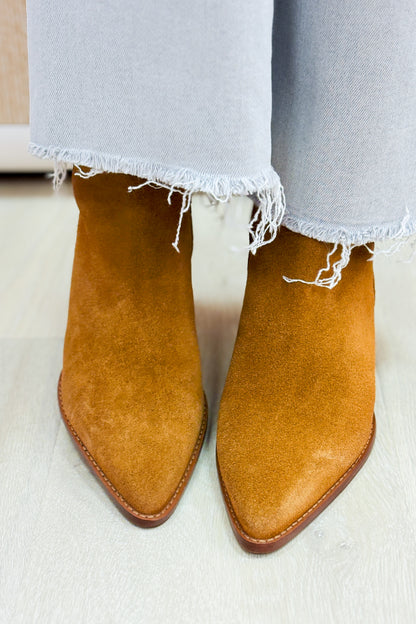 Caty Anklet Booties - Fawn Suede