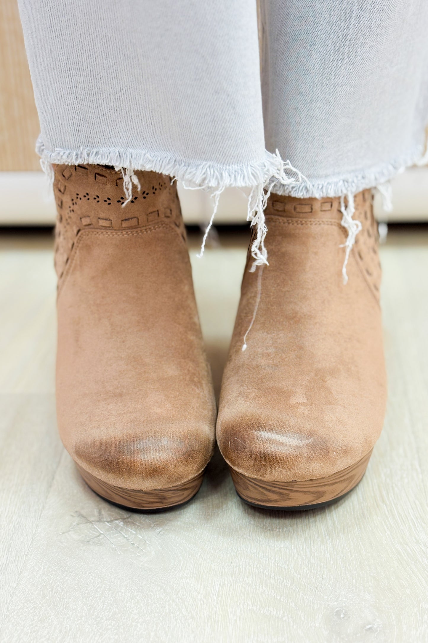 Pam Heeled Booties - Taupe