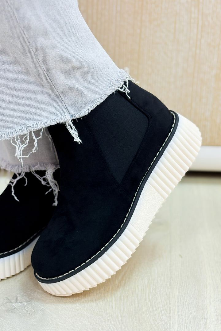 Sweet Platform Ankle Boots - Black