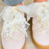 Eleanor Lace Trim Sneakers - Pink