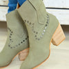 Pandora Vintage Western Booties - Khaki